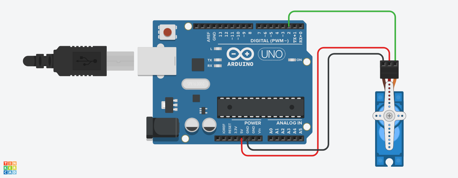 Figure 6. The circuit designed in Tinkercad