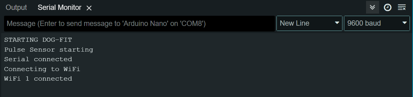 Serial Monitor Output in Arduino IDE